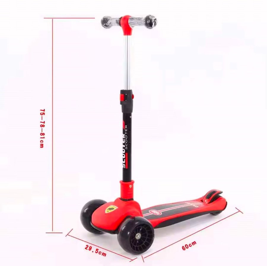 Scooter kids Ferrari 3 wheels - الصورة 3